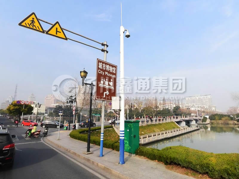 DJG-017，電子警察桿，監(jiān)控球機(jī)立桿